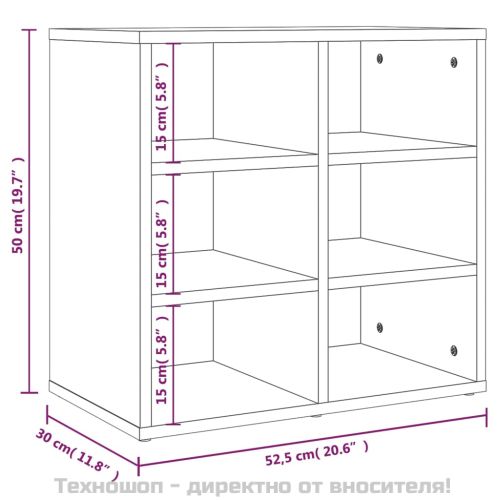 Шкаф за обувки, сив сонома, 52,5x30x50 см