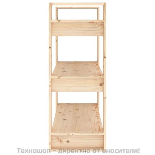 Библиотека/разделител за стая, 80x35x91 см, бор масив