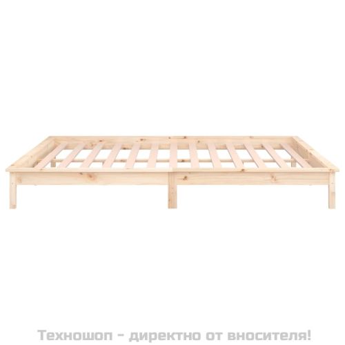 LED рамка за легло 140x190 см масивно дърво