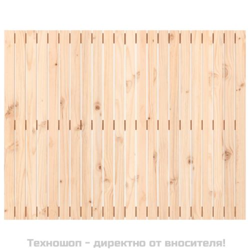 Стенна табла за спалня, 140x3x110 см, борово дърво масив