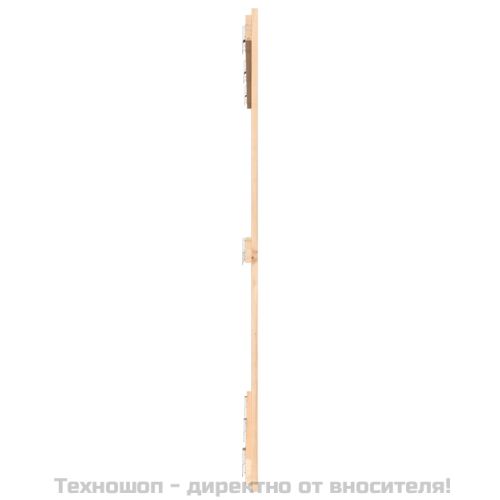Стенна табла за спалня, 140x3x110 см, борово дърво масив