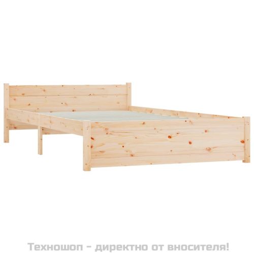 Рамка за легло, дърво масив, 135x190 cм, Double