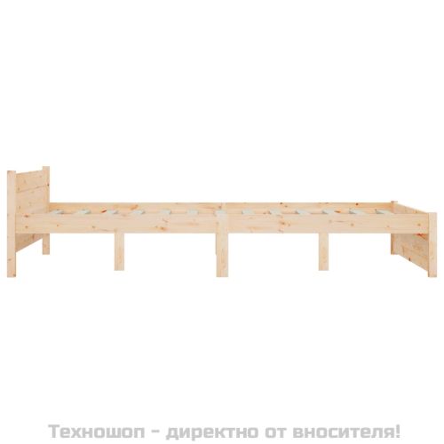 Рамка за легло, дърво масив, 135x190 cм, Double