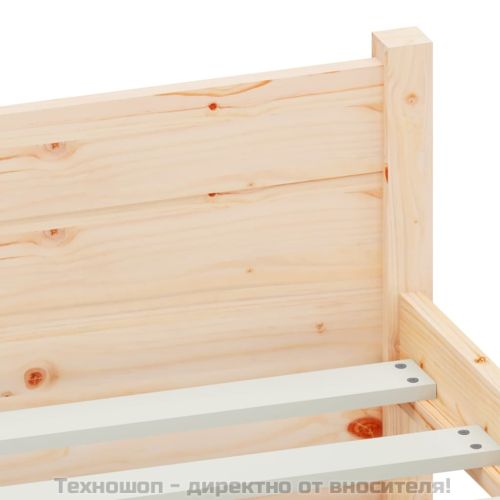 Рамка за легло, дърво масив, 135x190 cм, Double