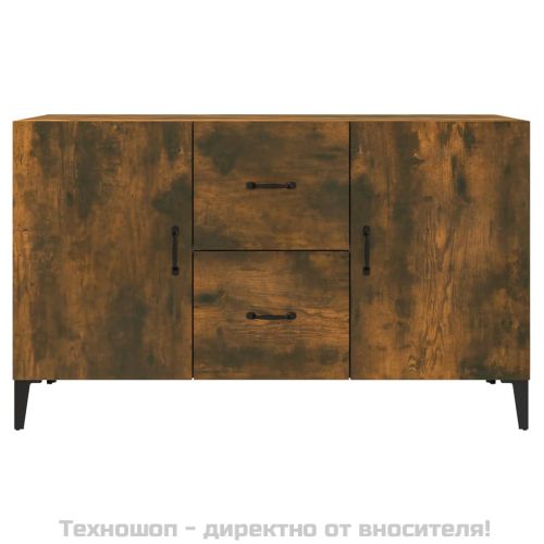 Сайдборд, опушен дъб, 100x36x60 см, инженерно дърво