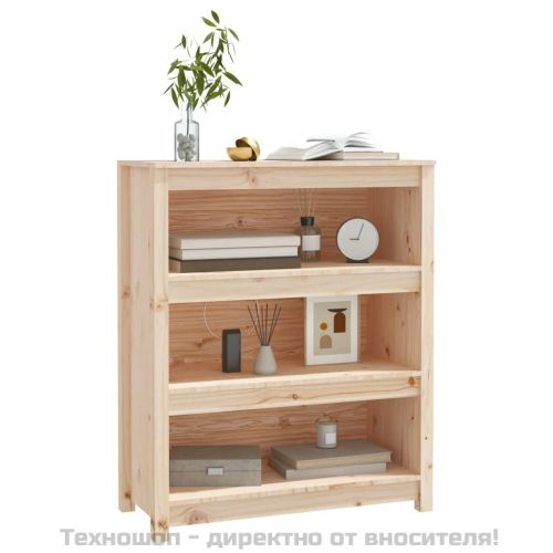 Библиотека, 80x35x97 см, борово дърво масив