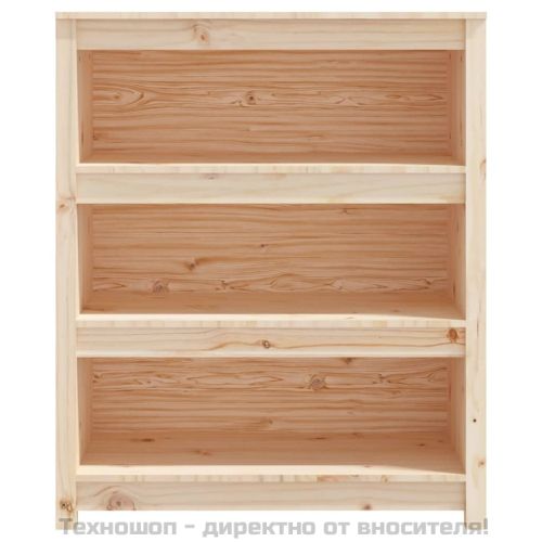 Библиотека, 80x35x97 см, борово дърво масив