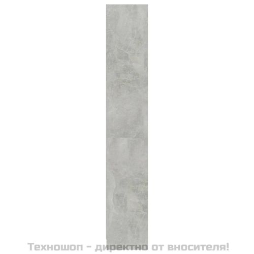 4-етажна библиотека, бетонно сив, 80x24x142 см, инженерно дърво