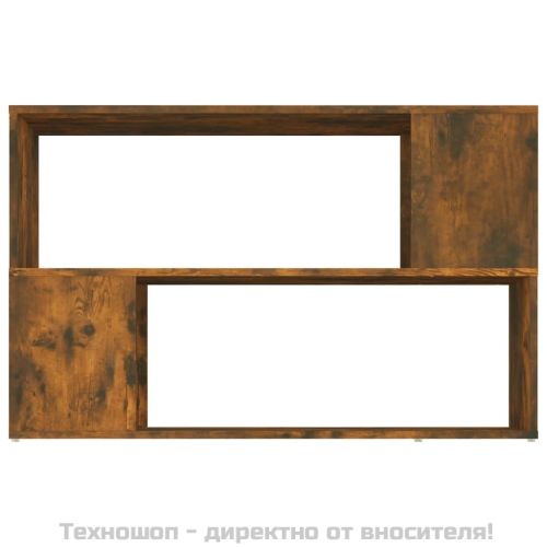 Библиотека, опушен дъб, 100x24x63 см, инженерно дърво