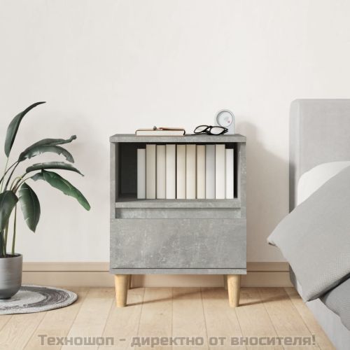 Нощно шкафче, бетонно сиво, 40x35x50 см