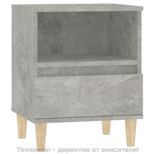 Нощно шкафче, бетонно сиво, 40x35x50 см