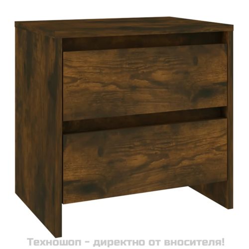 Нощни шкафчета 2 бр опушен дъб 45x34,5x44,5 см инженерно дърво