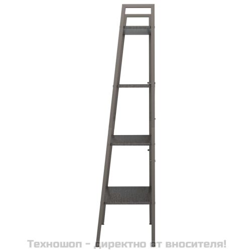 Стояща етажерка стълба 4 рафта черно 56x35x140 см