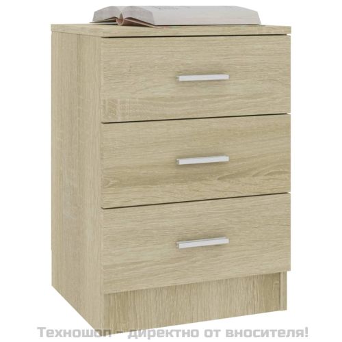 Нощни шкафчета, 2 бр, дъб сонома, 38x35x56 см, инженерно дърво