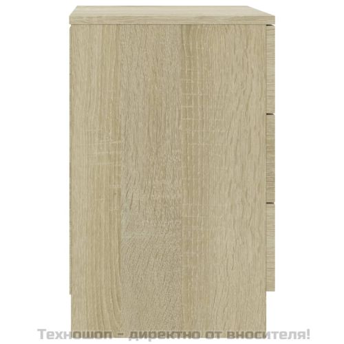 Нощни шкафчета, 2 бр, дъб сонома, 38x35x56 см, инженерно дърво