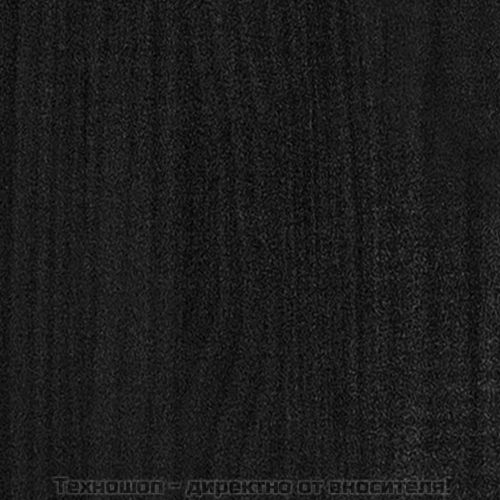 Нощни шкафчета, 2 бр, черни, 40x31x50 см, борово дърво масив