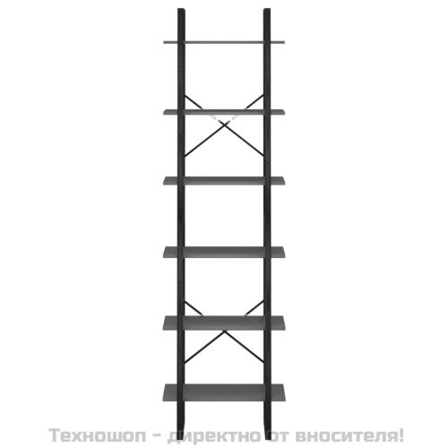 Етажерка, сива, 60x30x210 см, инженерна дървесина