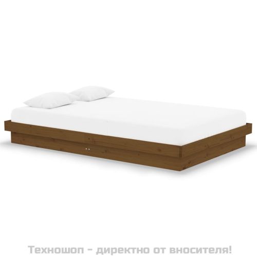 Рамка за легло меденокафява дърво 120x190 см Small Double