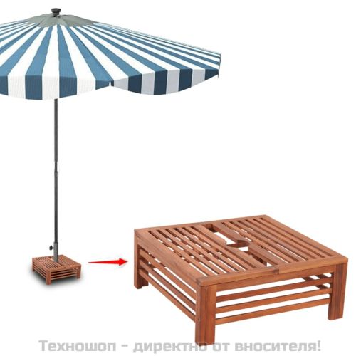 Дървено покривало за стойка за чадър