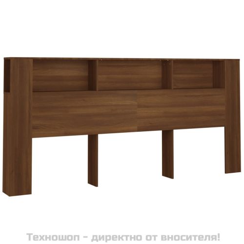 Табла за легло тип шкаф, кафяв дъб, 220x18,5x104,5 см