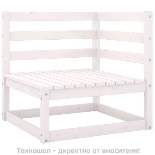 Градински ъглов диван, бор масив