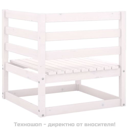 Градински ъглов диван, бор масив