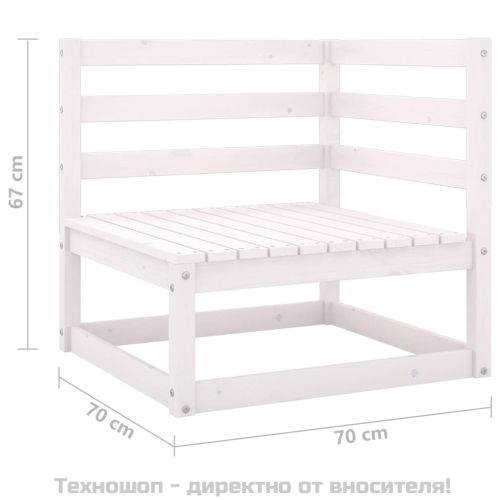 Градински ъглов диван, бор масив