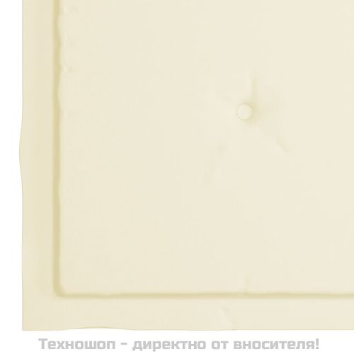 Възглавници за столове 2 бр кремави 50x50x3 см Оксфорд плат