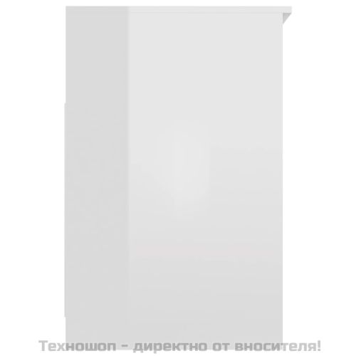 Шкаф с чекмеджета, бял гланц, 40x50x76 см, ПДЧ