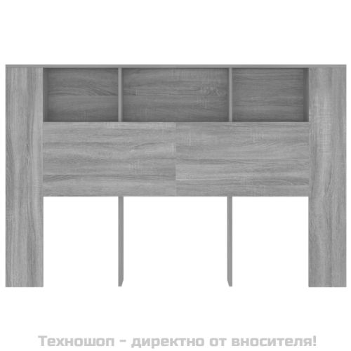 Табла за легло тип шкаф, сив сонома, 160x18,5x104,5 см
