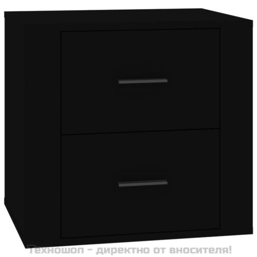 Нощно шкафче, черно, 50x39x47 см