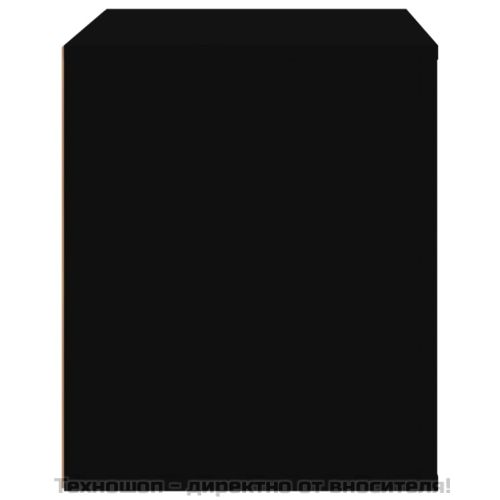 Нощно шкафче, черно, 50x39x47 см