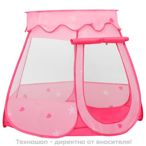Детска палатка за игра, розова, 102x102x82 см