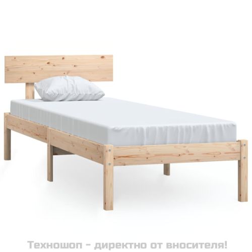 Рамка за легло, масивно дърво, 75x190 см, Small Single