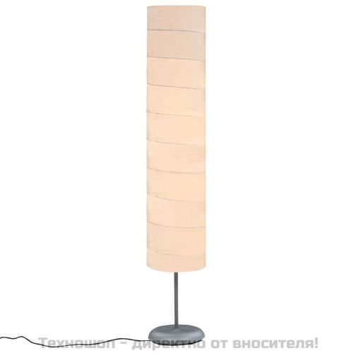 Наземна лампа със стойка, 121 см, бяла, E27