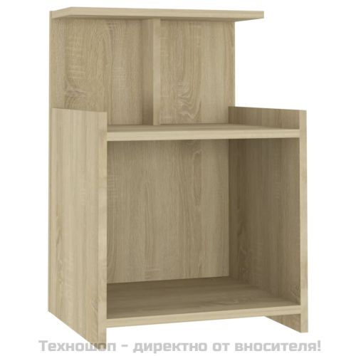 Нощни шкафчета, 2 бр, дъб сонома, 40x35x60 см, инженерно дърво
