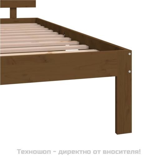 Рамка за легло, меденокафява, дърво, 150x200 cм, King Size