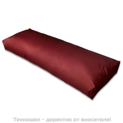 Тапицирана възглавница за облягане, винено червена, 120x40x10см