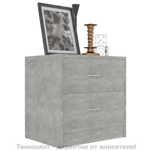 Нощни шкафчета, 2 бр, бетоново сиво, 40x30x40 см, ПДЧ