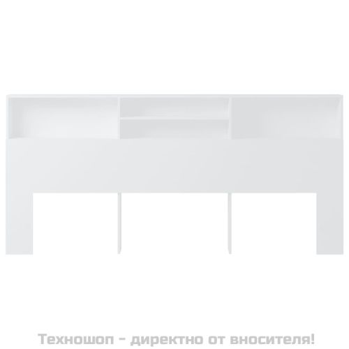 Табла за легло тип шкаф, бяла, 220x19x103,5 см
