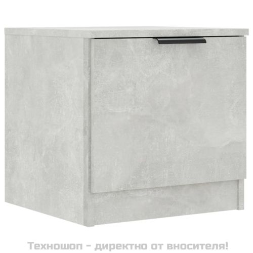 Нощни шкафчета, 2 бр, бетонно сиво, 40x39x40 см