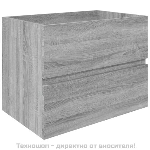 Шкаф за мивка, сив сонома, 60x38,5x45 см, инженерно дърво