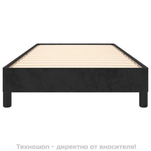 Pамка за легло черна 90x190 см, кадифе