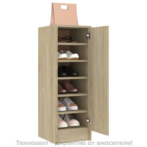 Шкаф за обувки, дъб сонома, 32x35x92 см, инженерно дърво