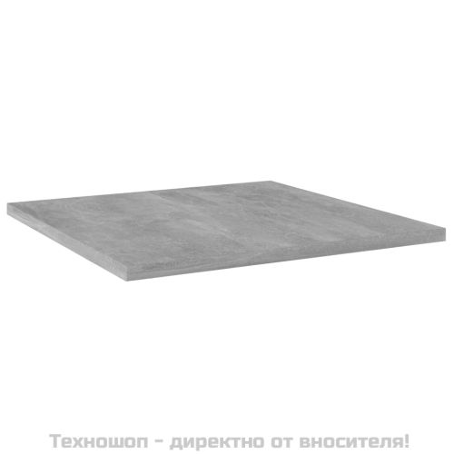 Рафтове за етажерка, 8 бр, бетонно сиви, 40x40x1,5 см, ПДЧ