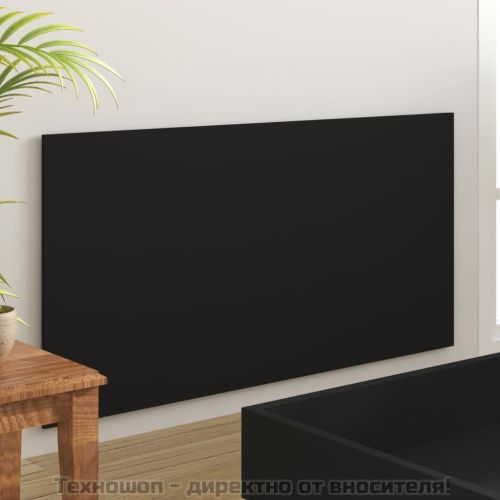 Горна табла за легло, черна, 160x1,5x80 см, инженерна дървесина
