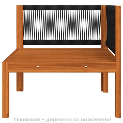 Градински ъглови дивани, 2 бр, с възглавници, акация масив