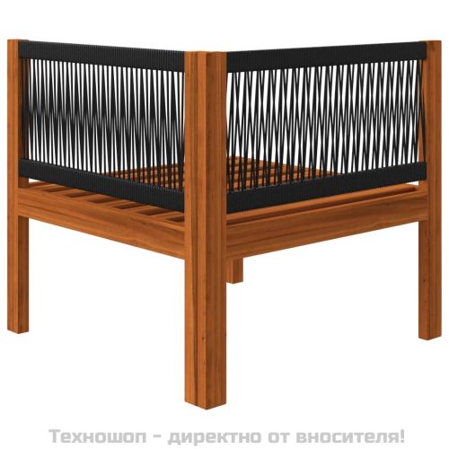 Градински ъглови дивани, 2 бр, с възглавници, акация масив