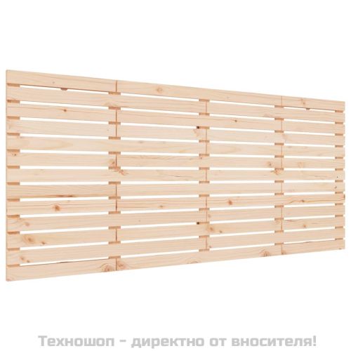Стенна табла за спалня, 156x3x91,5 см, борово дърво масив