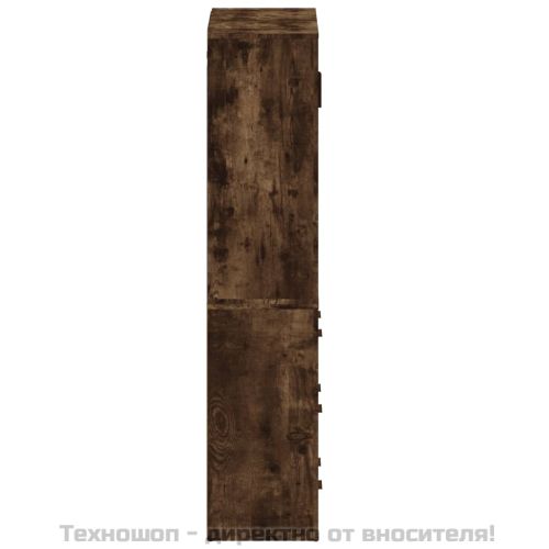 Висок шкаф, опушен дъб, инженерно дърво